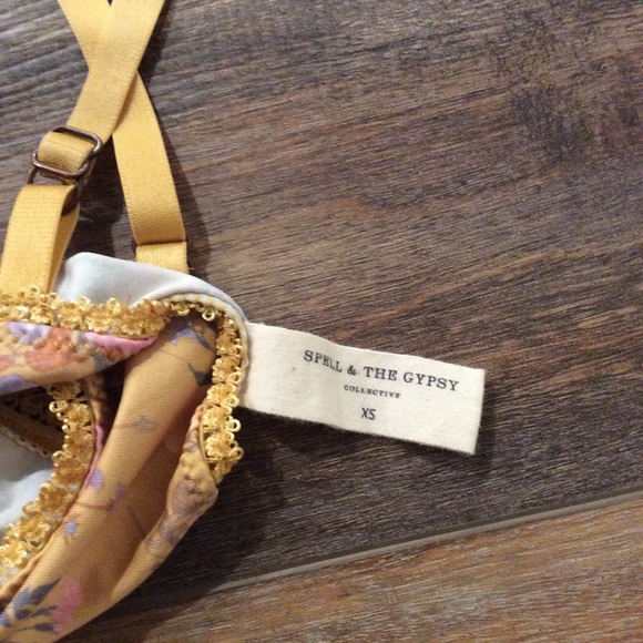 Spell and the Gypsy muted mustard floral bralette - Picture 7 of 9